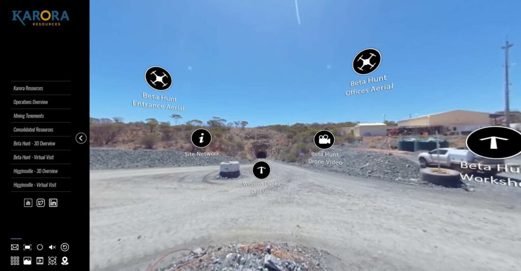 Screenshot of a Microsite
